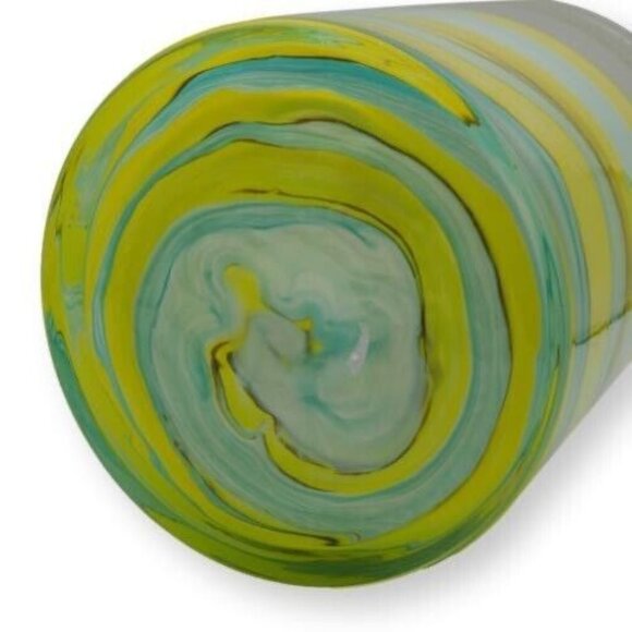 Pier One Vase Amber Swirl Art Glass Collection Italy Hand Blown Cut Bottom - Picture 3 of 10